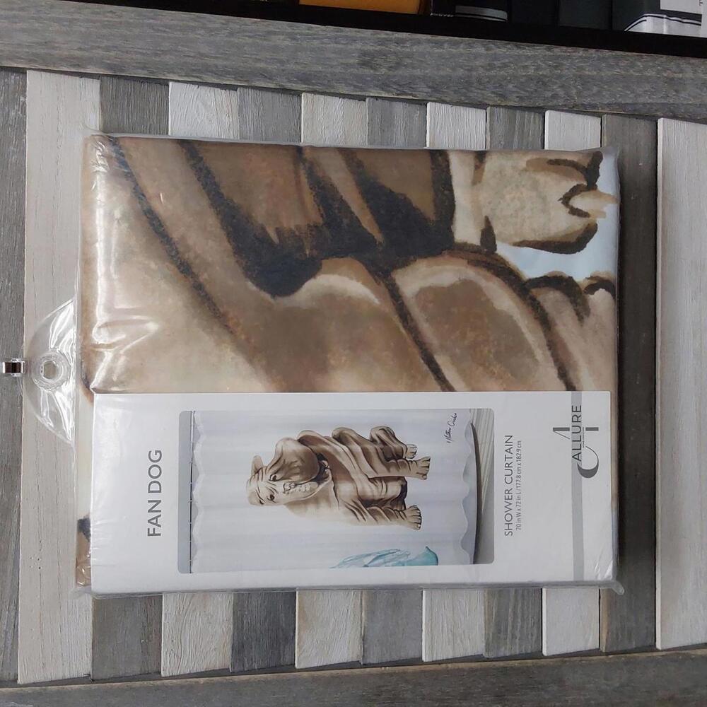 Allure Fan Dog Shower Curtain - Stylish and Unique Bathroom Decor